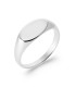 Chevalière homme bague argent massif ovale-1