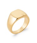 Bague plaqué or chevalière ciselée