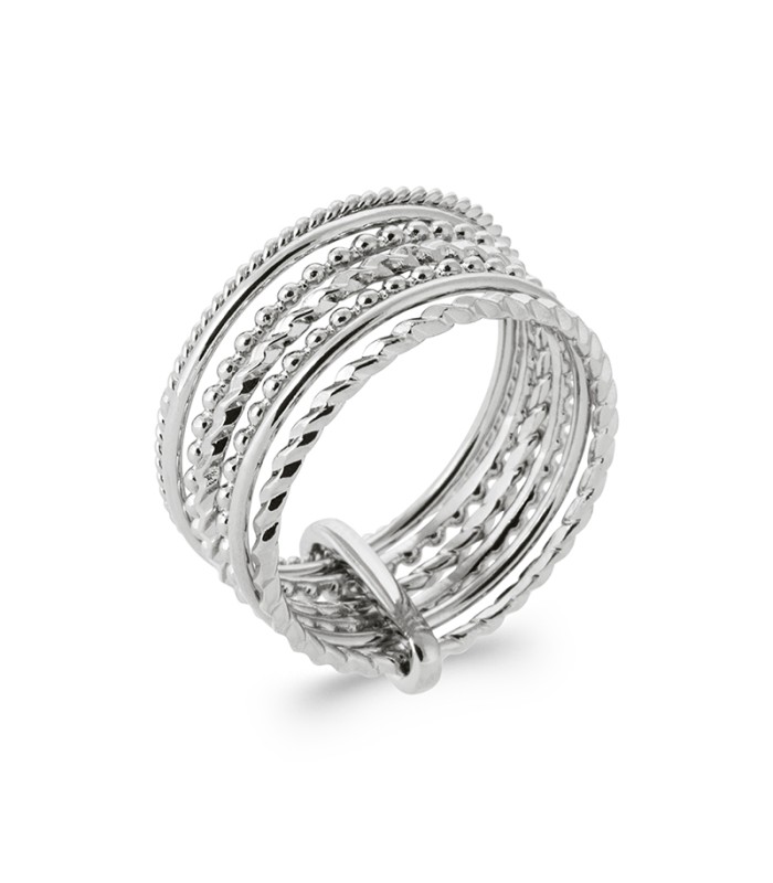 Bague En Argent Massif Sertie De 7 Diamants CZ - Modèle 15juin10...3, Neuve Sans Emballage