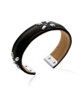 Beau bracelet homme cuir rigide ouvert