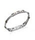 Bracelet homme acier câble torsadé carbone-1