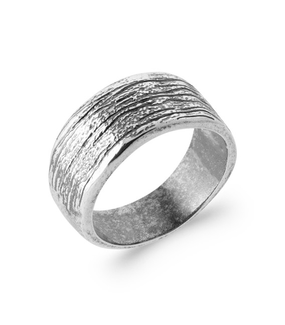 Bague argent massif anneau de style alliance Quantum