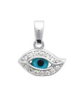 Pendentif oeil de la chance argent massif