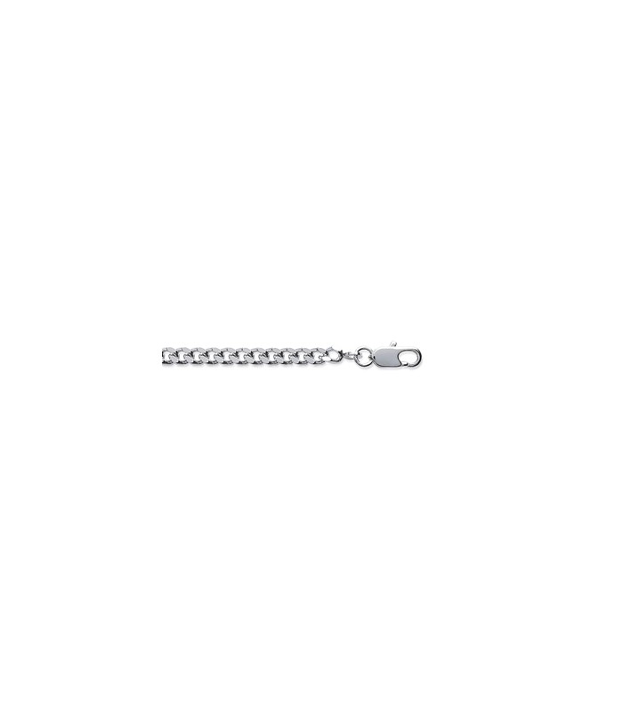 Chaîne Gourmette 50 Cm En Argent Massif 925 - Garanti Sans Nickel - Marque Petugons - Neuf Avec étiquettes