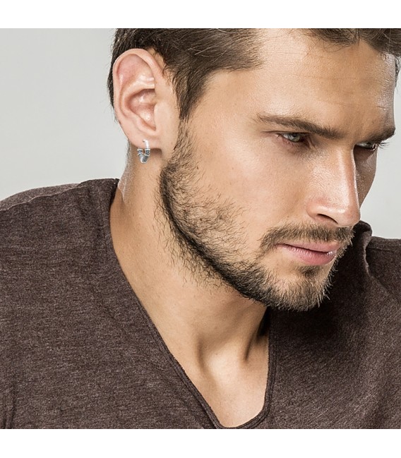 Créole boucles d'oreilles originale argent massif