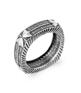 Bague anneau tribal argent