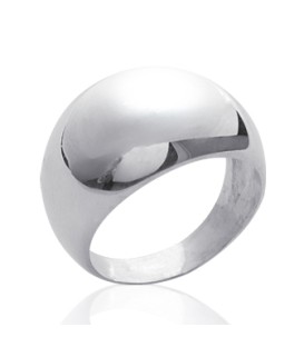 Bague homme argent massif simple bombée-2