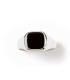 Chevalière bague homme argent massif et onyx carré-1