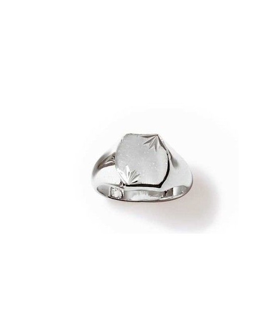 Chevalière homme belle bague argent massif fantaisie gravée-1